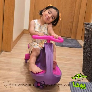 لوپ کار چرخ ژله ای چراغدار رنگ بنفش صورتی LOOPCAR
