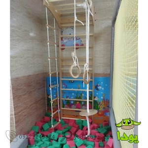 نردبان سوئدی + تاب گرد + حلقه ژیمناستیک و نردبان معلق