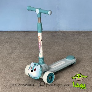 اسکوتر کودک طرح کارتنی شیر مدل 2148 رنگ آبی