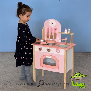 آشپزخانه کودک چوبی رنگ صورتی 936-935