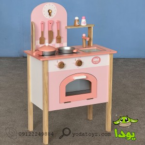 آشپزخانه کودک چوبی رنگ صورتی 936-935