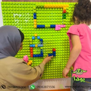 لگو دیواری با پشتی چوبی mdf