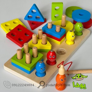 مونته سوری اشکال چوبی ماهیگیری 2 کاره کد 906