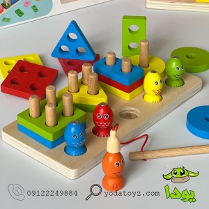 مونته سوری اشکال چوبی ماهیگیری 2 کاره کد 906