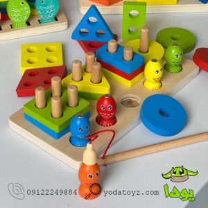 مونته سوری اشکال چوبی ماهیگیری 2 کاره کد 906