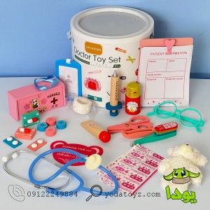 ست پزشکی چوبی کودک سطلی 1734