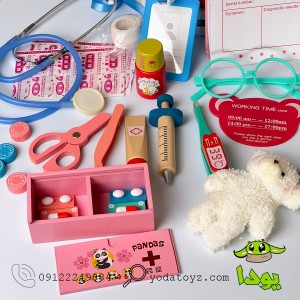 ست پزشکی چوبی کودک سطلی 1734