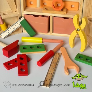اسباب بازی جعبه ابزار چوبی مدل 1329