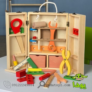 اسباب بازی جعبه ابزار چوبی مدل 1329
