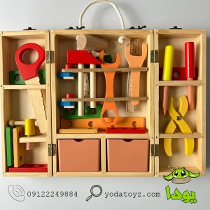 اسباب بازی جعبه ابزار چوبی مدل 1329