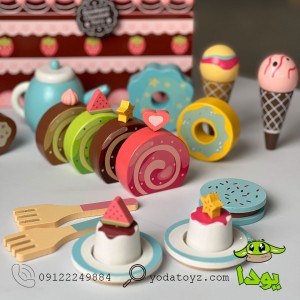 ست عصرانه خوری چوبی مدل 1733