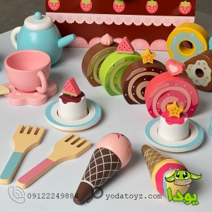 ست عصرانه خوری چوبی مدل 1733