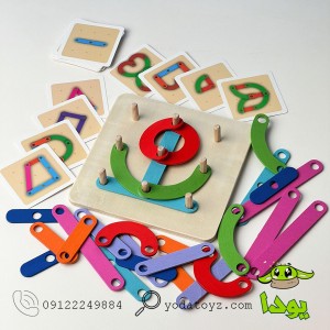 الگو خوانی چوبی با کارت مدل 1632