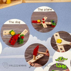 اسباب بازی جعبه ابزار چوبی مدل 1329