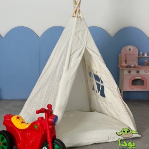 چادر بازی پنجره دار کودک مدل سرخپوستی با تشک