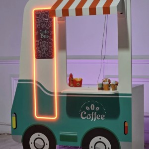 اسباب بازی مشاغل کافه چوبی نئونی طرح ماشین