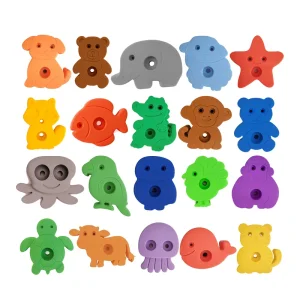 گیره صخره نوردی کودک طرح حیوانات 20 عددی