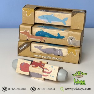 پازل حیوانات چرخشی چوبی پیکاردو