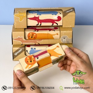 پازل حیوانات چرخشی چوبی پیکاردو