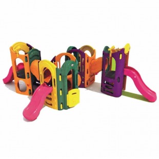 مجموعه پلی اتیلنی چهار سرسره و چهار برج بازی کودک