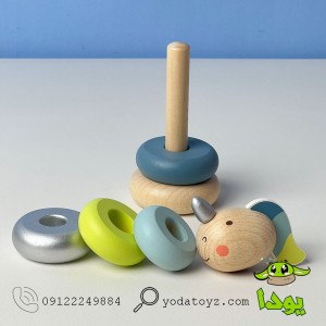 اسباب بازی برج هوش چوبی دراگون متالیک BZ-14-F