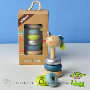اسباب بازی برج هوش چوبی دراگون متالیک BZ-14-F
