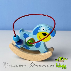 اسباب بازی میله و مهره چوبی طرح سگ  BZ-14-G