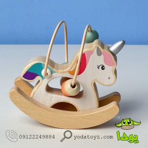 اسباب بازی میله و مهره چوبی یونیکورن BZ-14-F