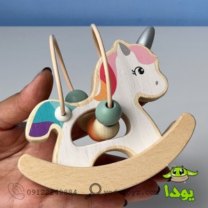 اسباب بازی میله و مهره چوبی یونی کورن  BZ-14-F