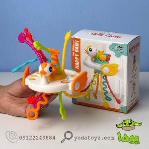 اسباب بازی نوزادی بیزی بال اردک رنگی کد 668-20