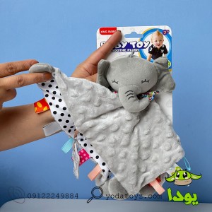 عروسک حوله ای فیل خوابیده طوسی K06H