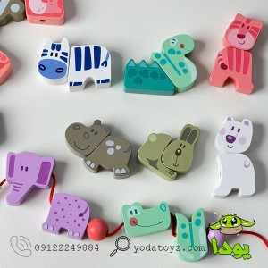 اسباب بازی حیوانات چوبی