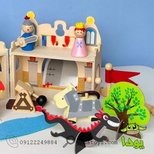 اسباب بازی چوبی قلعه شوالیه برند پیکاردو ست کامل
