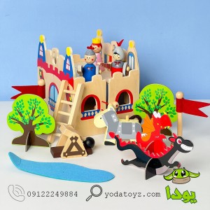 اسباب بازی چوبی قلعه شوالیه برند پیکاردو ست کامل