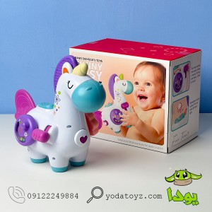 اسباب بازی نوزادی بیزی بال حسی طرح یونیکورن