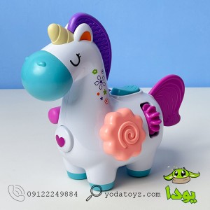 اسباب بازی نوزادی بیزی بال حسی طرح یونیکورن