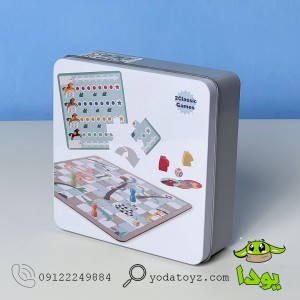 اسباب بازی مار و پله پیکاردو با جعبه فلزی