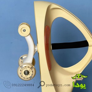 پلاسماکار کودک چرخ ژله ای و چراغدار رنگ زرد پاستلی