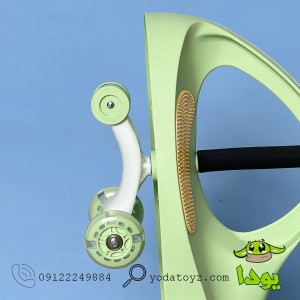 پلاسماکار کودک چرخ ژله ای و چراغدار رنگ سبز پاستلی