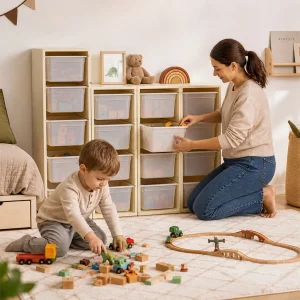 باکس اسباب بازی چوبی مدل (2 باکس)