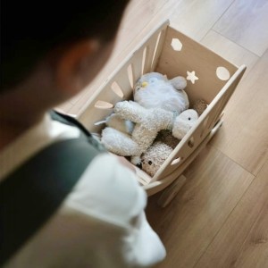 سبد خرید چرخدار چوبی کودک