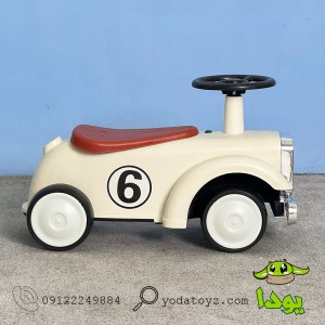 ماشین پایی کودک طرح کلاسیک رنگ کرم 2163