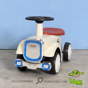 ماشین پایی کودک طرح کلاسیک رنگ کرم 2163