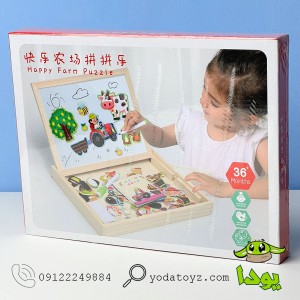 تخته دو طرفه وایت برد و گچی  مگنتی مدل 1639