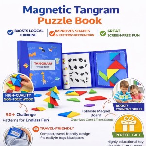 تنگرام چوبی مگنتی کتابی 1282
