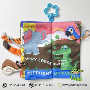کتاب پارچه ای نوزاد طرح حیوانات