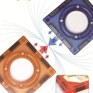 اسباب بازی کاشی مغناطیسی چراغ دار 75 تکه  2301 - light magnetic blocks