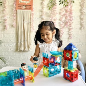اسباب بازی کاشی مغناطیسی چراغ دار 75 تکه  2301 - light magnetic blocks