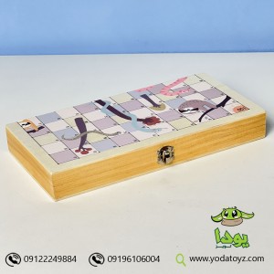 بازی مارپله چوبی با باکس چوبی پیکاردو کد BZ-28-C