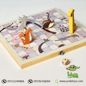 بازی مارپله چوبی با باکس چوبی پیکاردو کد BZ-28-C